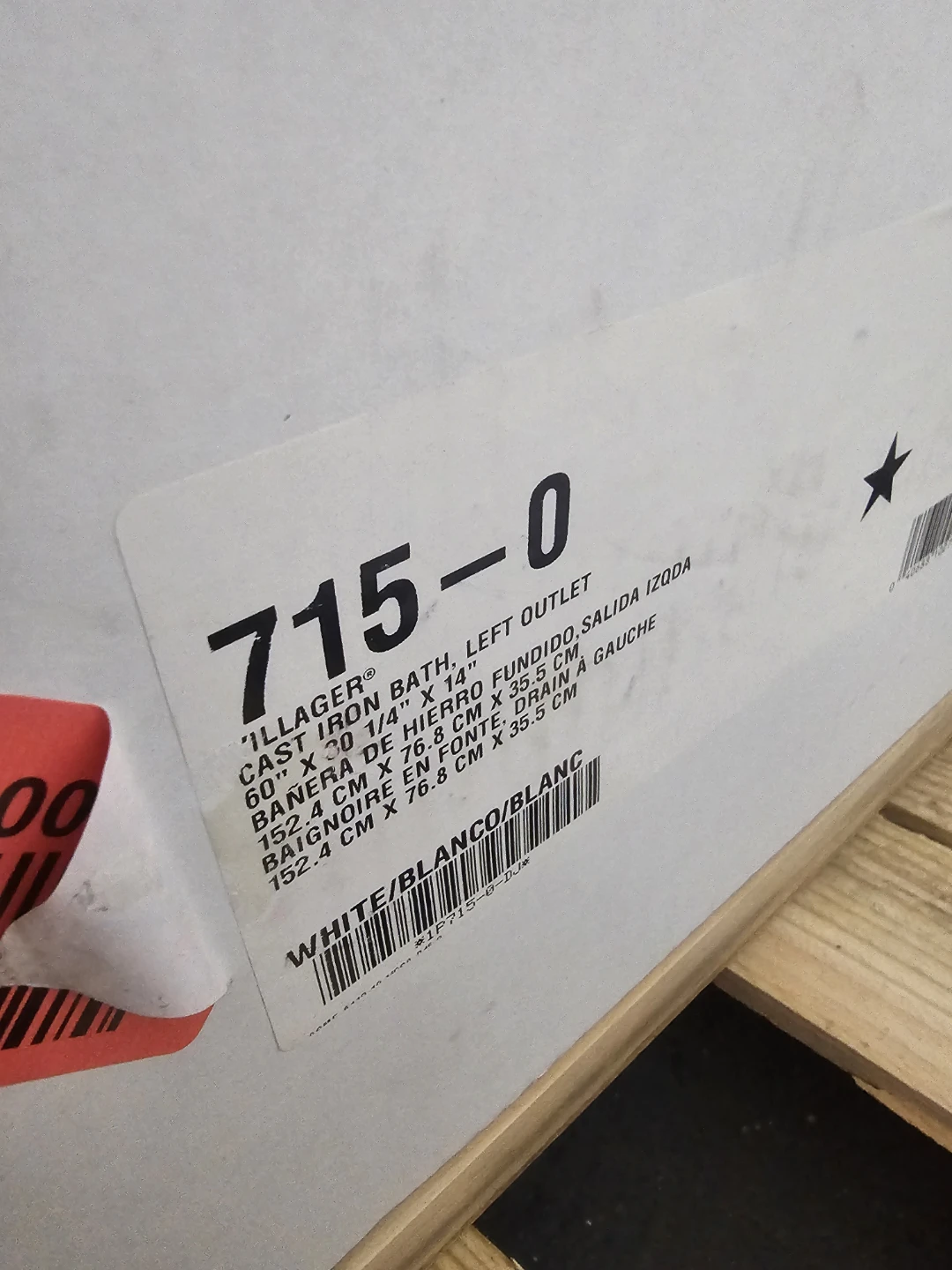 Kohler 30 x 60in left hand bath tub - photo 3