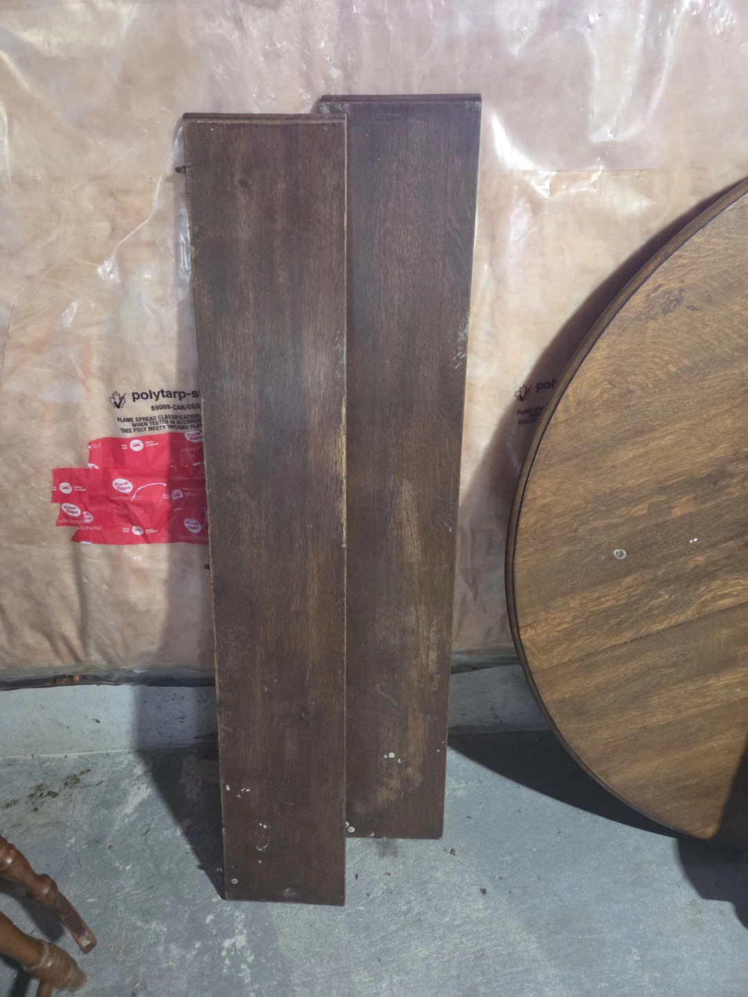 Wooden Round Table Top with 4 Legs - photo 2