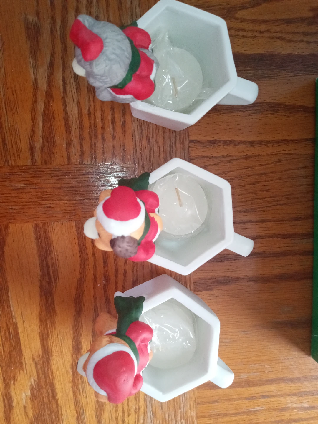 Set of 3 Christmas Bear Votive Candle Holders - photo 2