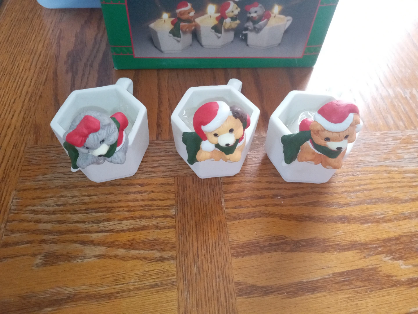 Set of 3 Christmas Bear Votive Candle Holders - photo 3