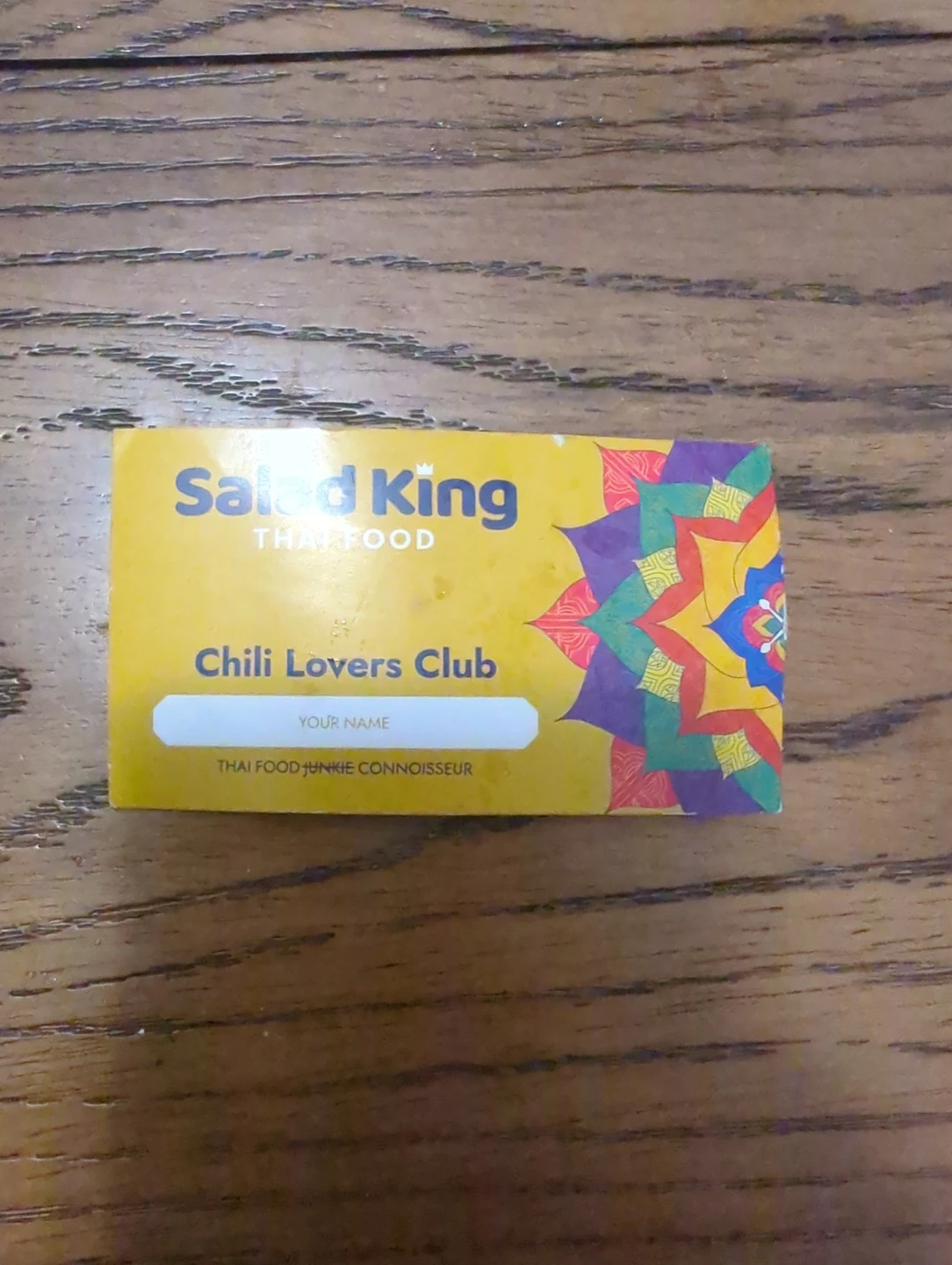 Salad King Chili Lovers Club Loyalty Card #free - photo 2