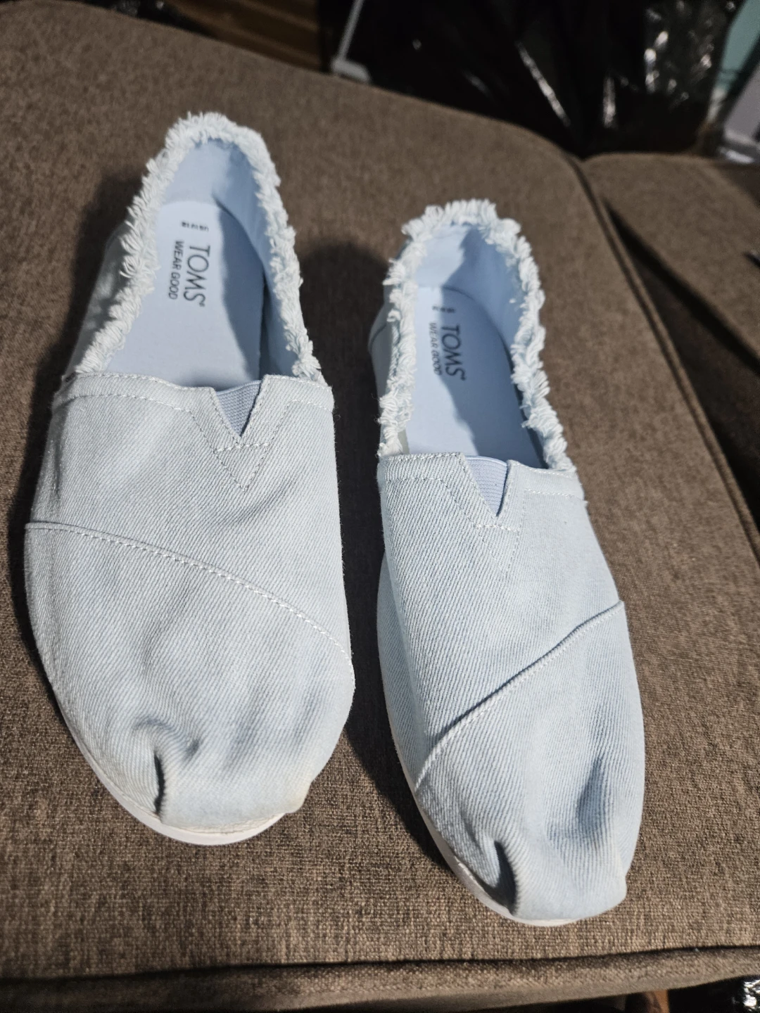 TOMS Light Blue Denim Slip-On Shoes - US Women's 10