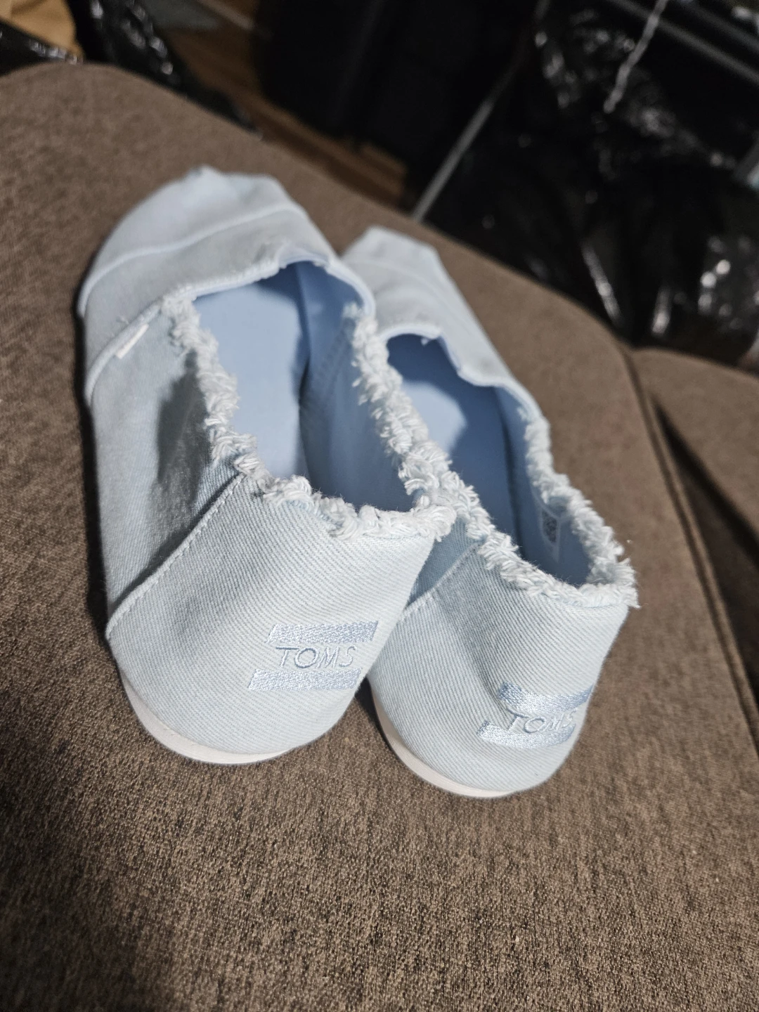 TOMS Light Blue Denim Slip-On Shoes - US Women's 10 - photo 2