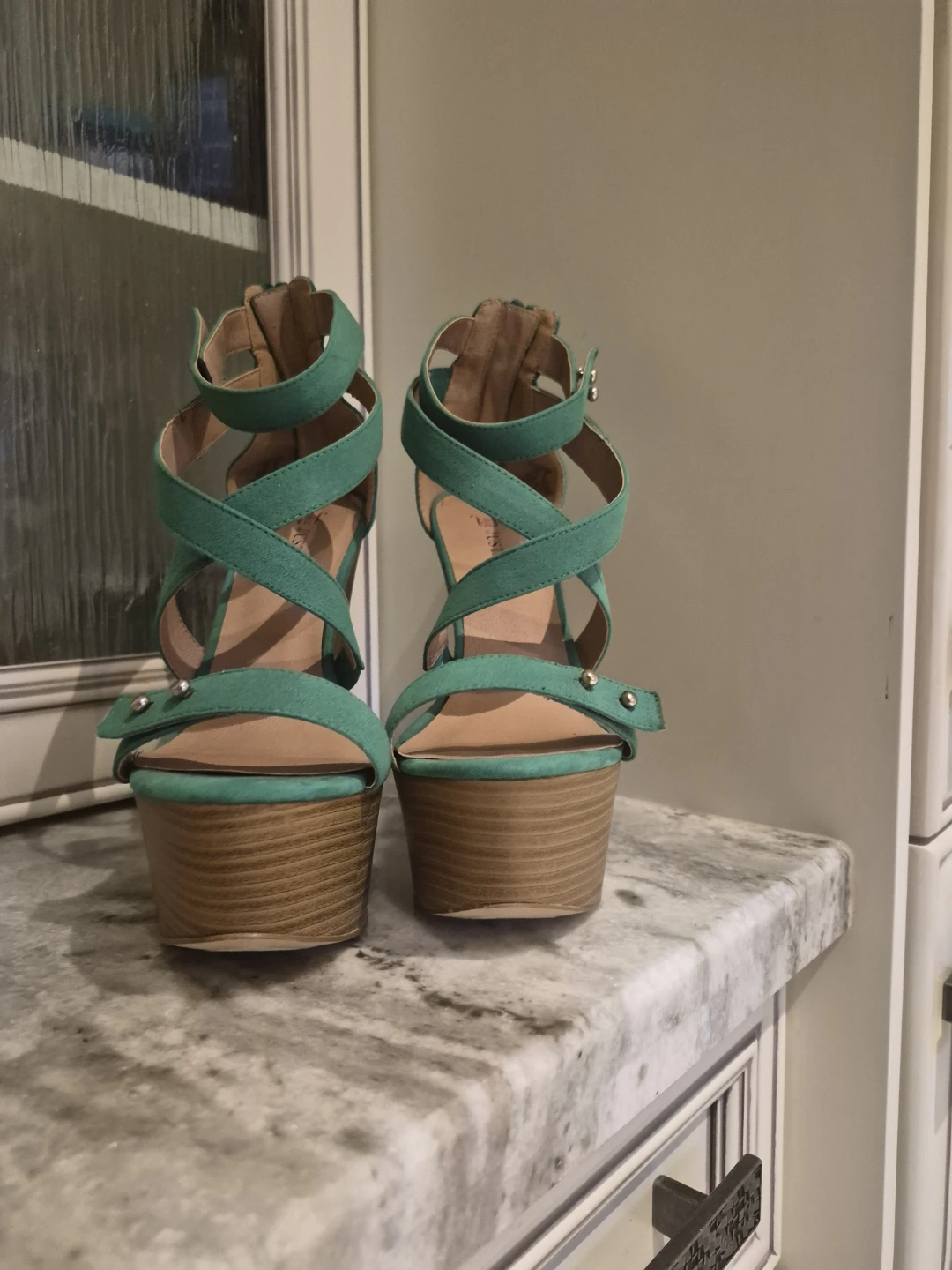 Green platform heels - photo 4