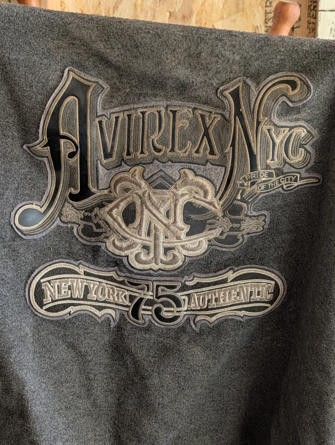 Avirex NYC Grey Wool Bomber Jacket - photo 2