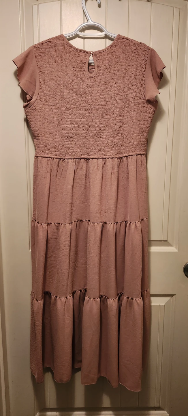 Coloody Pink Tiered Smocked Dress 2XL - photo 2