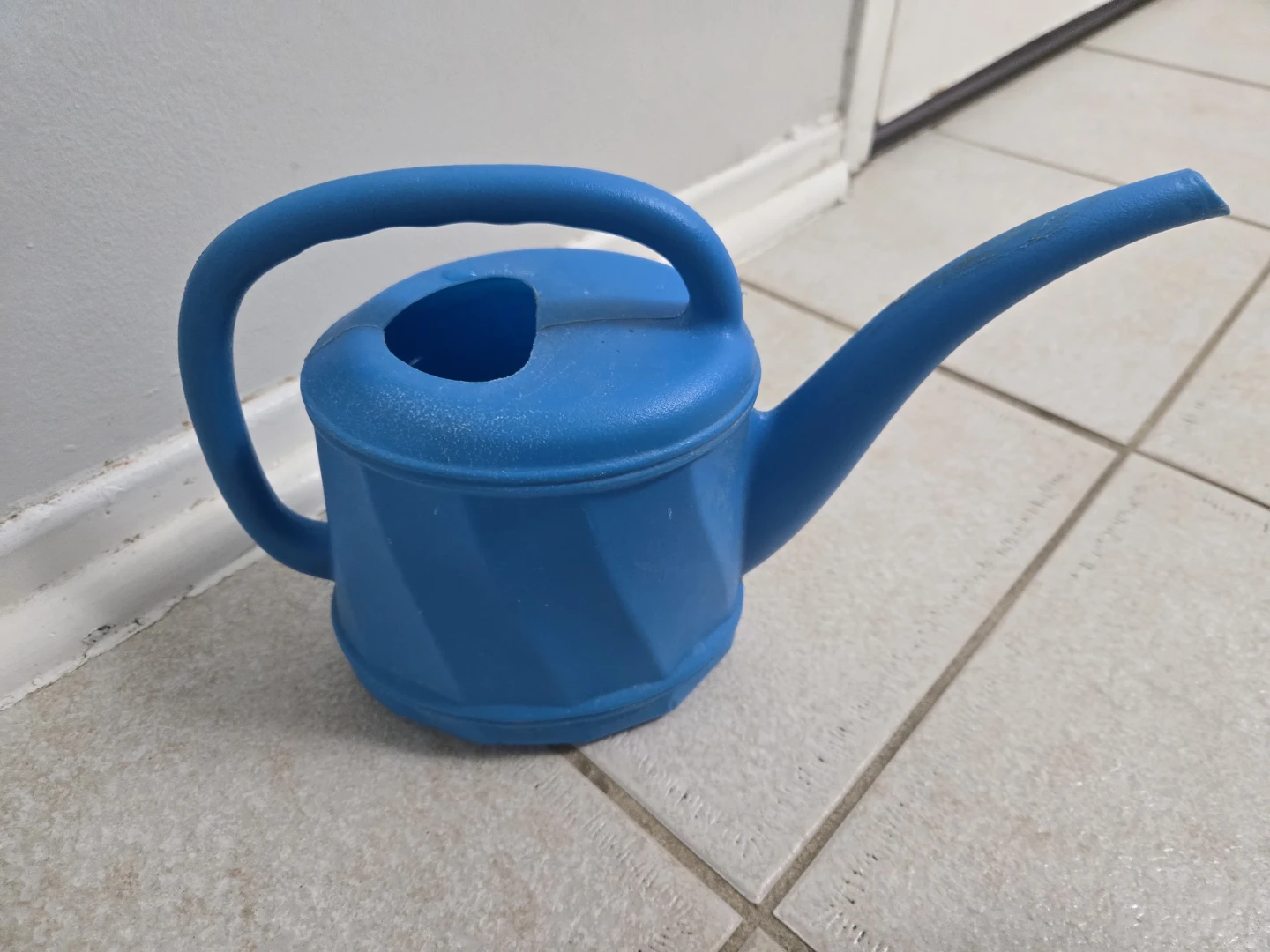 Blue Plastic Watering Can