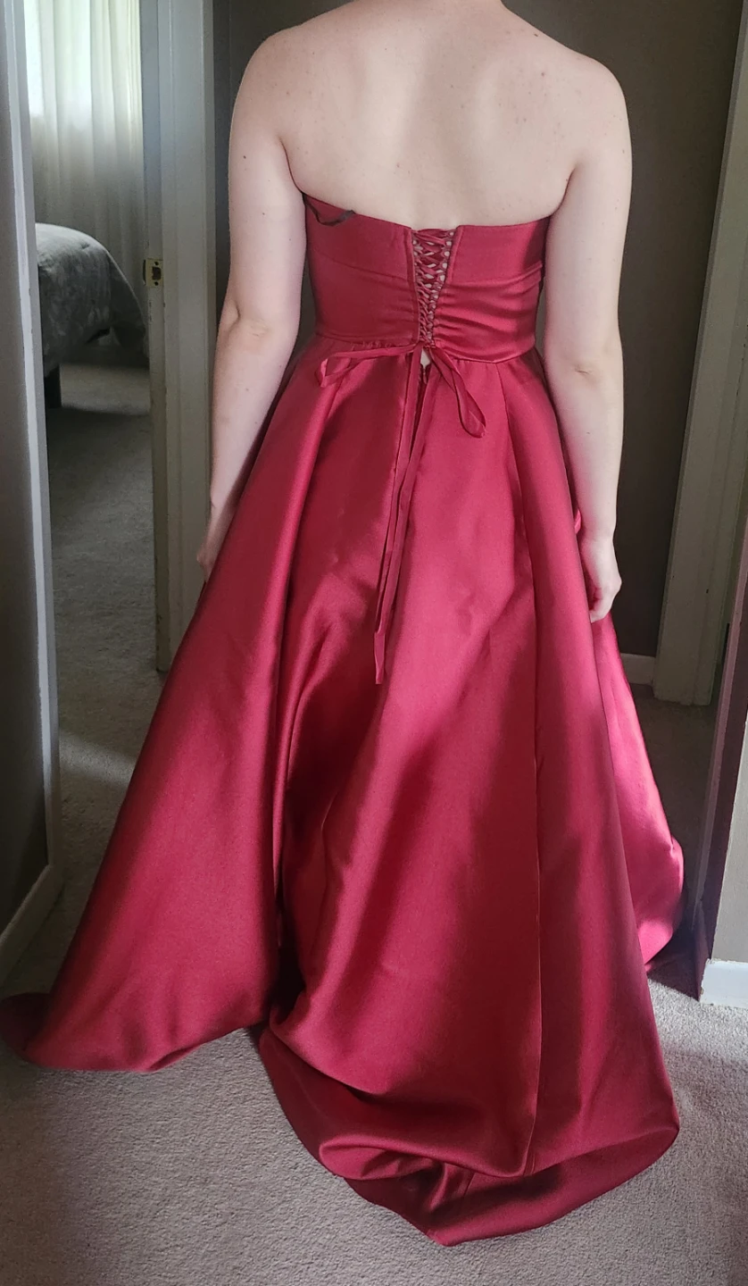 Red Strapless Ball Gown - photo 3