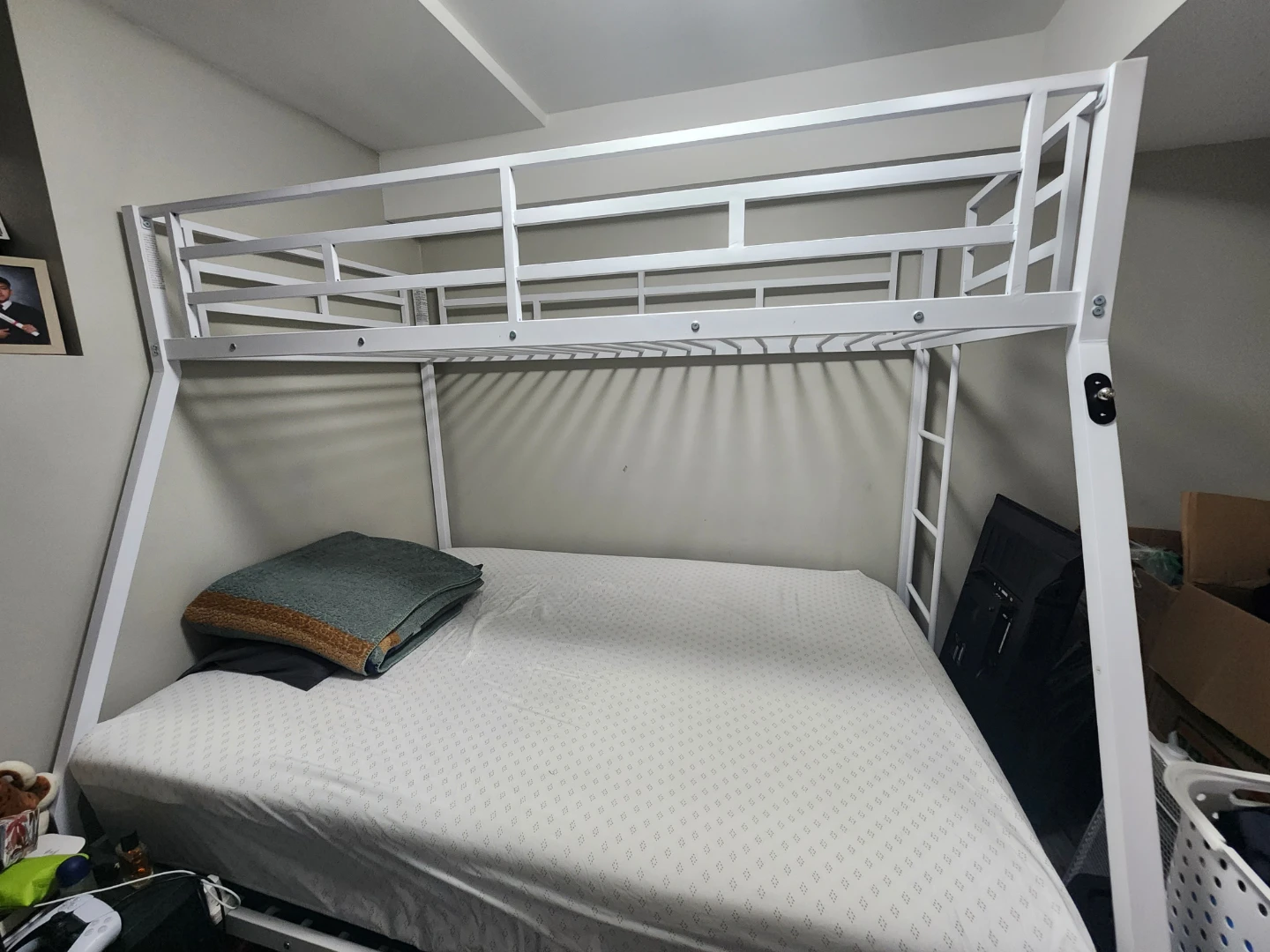 White Metal Bunk Bed