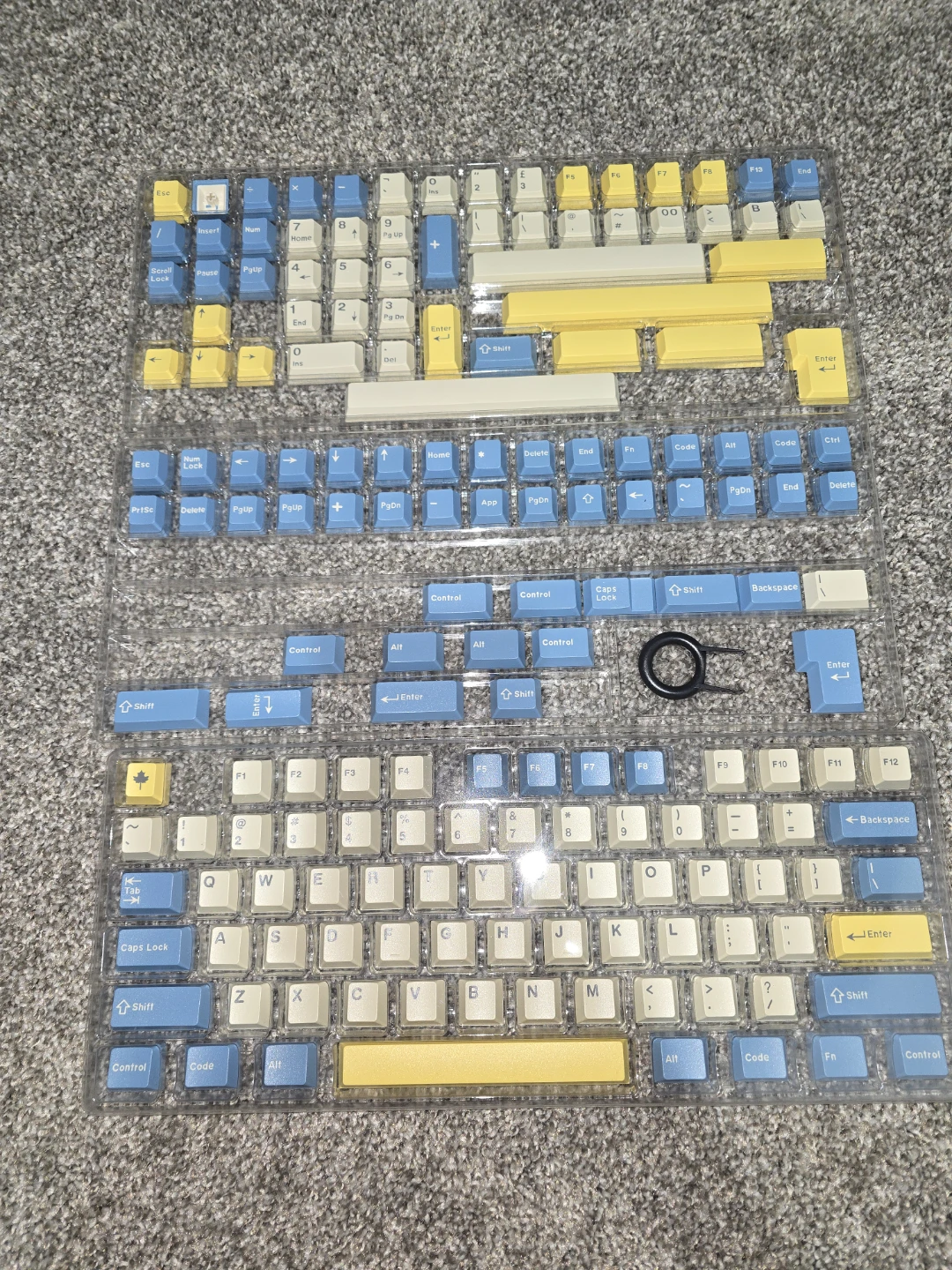 Blue, White & Yellow Keycap Set