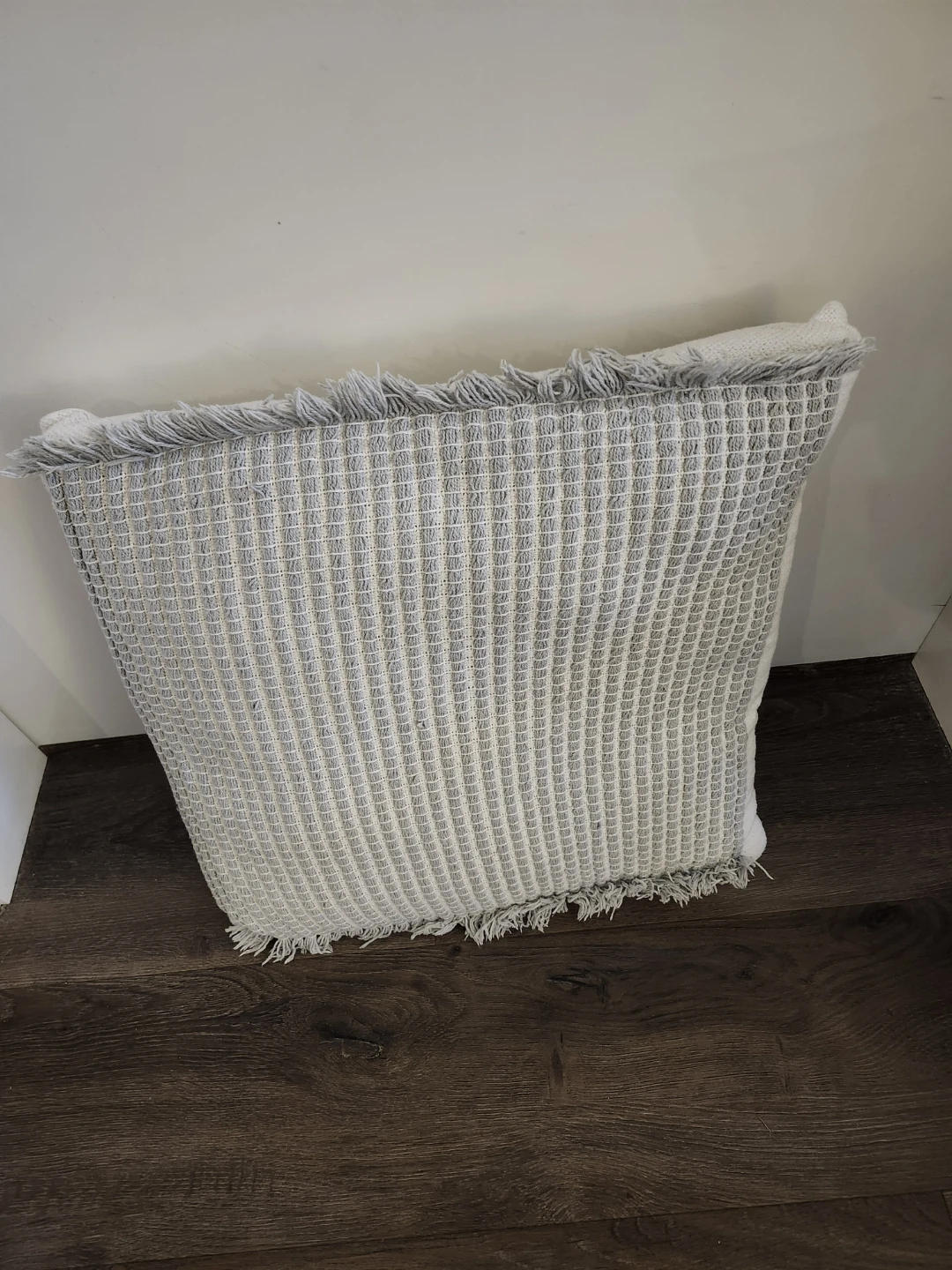 Decorative Throw Pillow with Fringed Edges