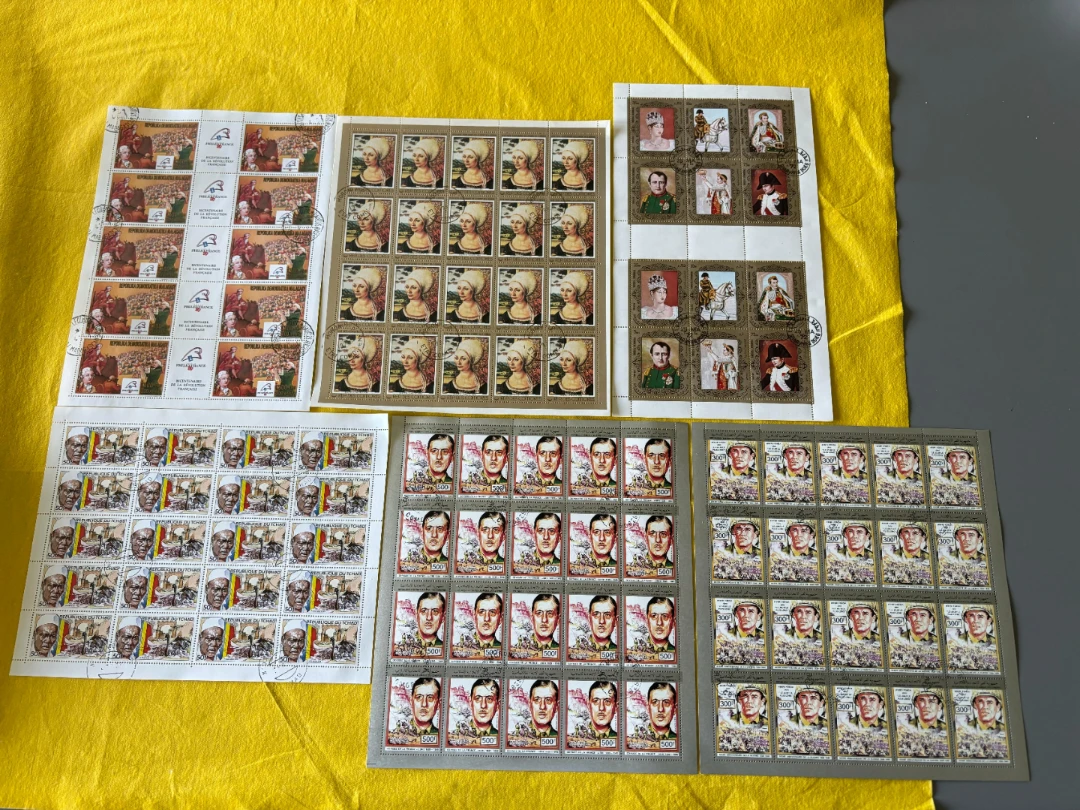 Stamp sheets set (6x) Portraits (international)