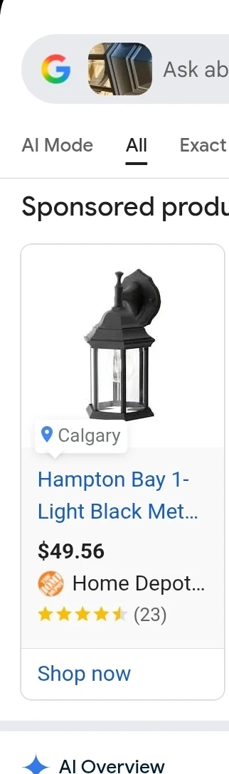 Hampton Bay 1-Light Black Metal Outdoor Lantern - photo 2