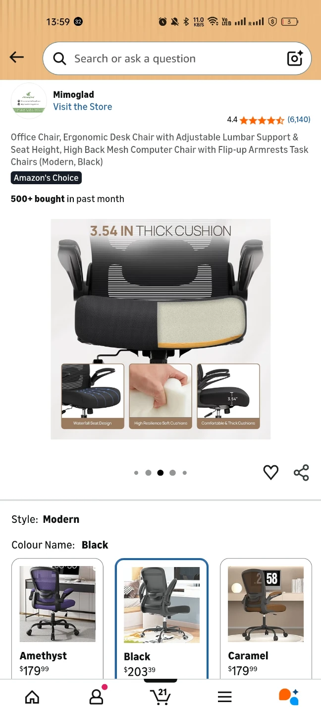 New Ergonomic Office Chair - Black - photo 4