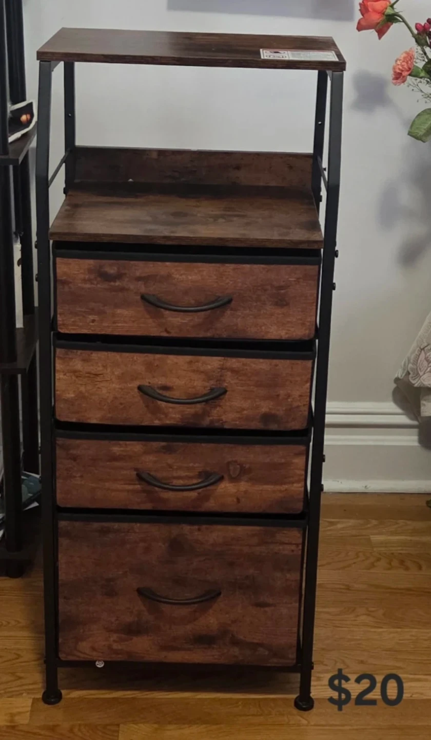 Rustic 4-Drawer Storage Unit
