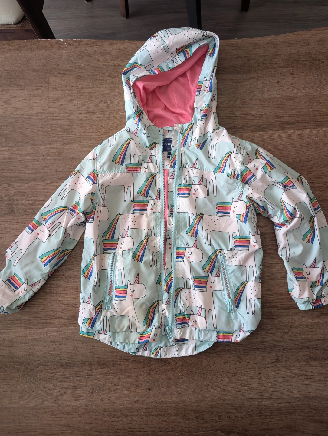 PG Bear Kids Unicorn Rain Jacket - Size 4-5