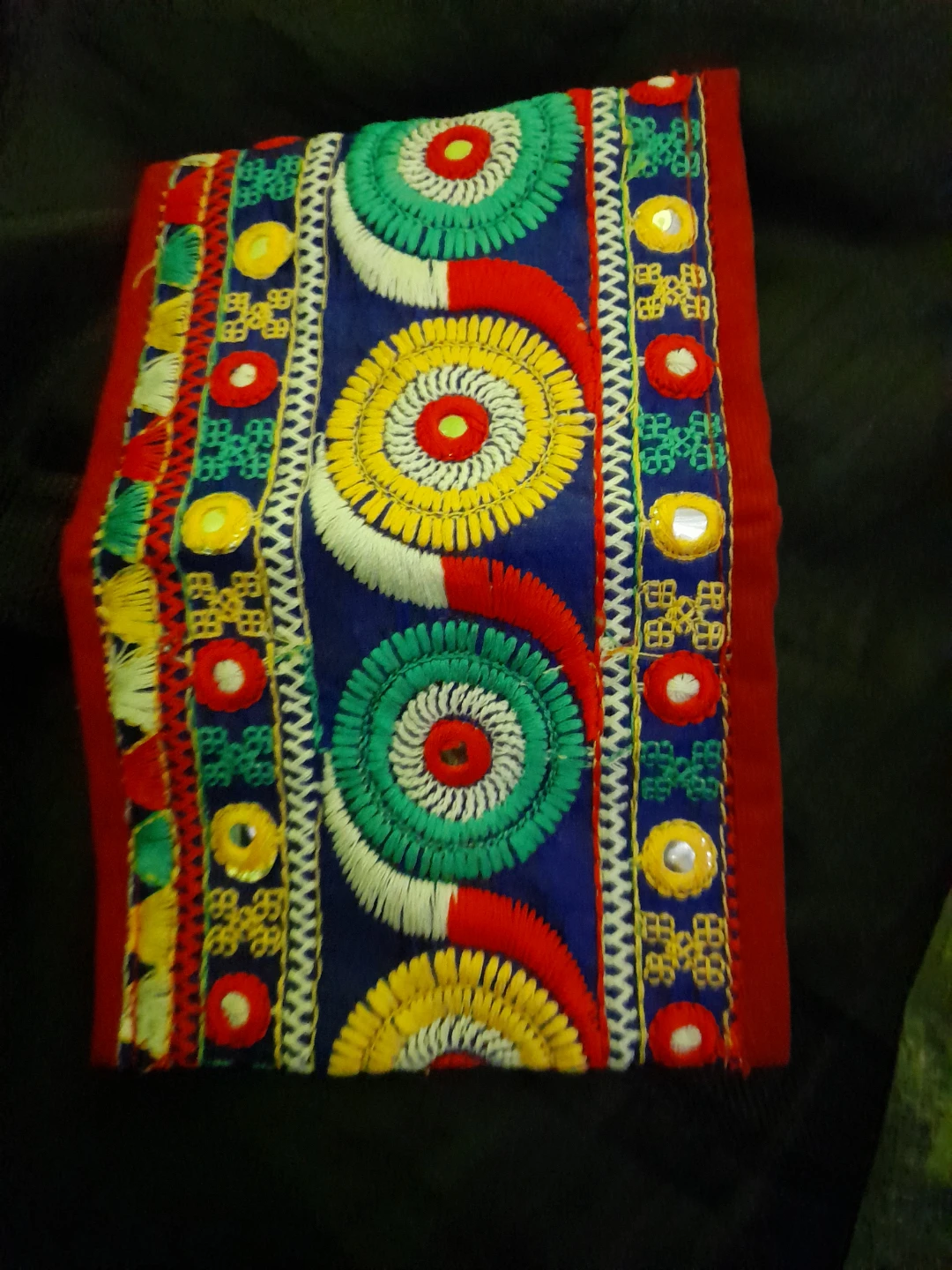 Embroidered Red Coin Purse