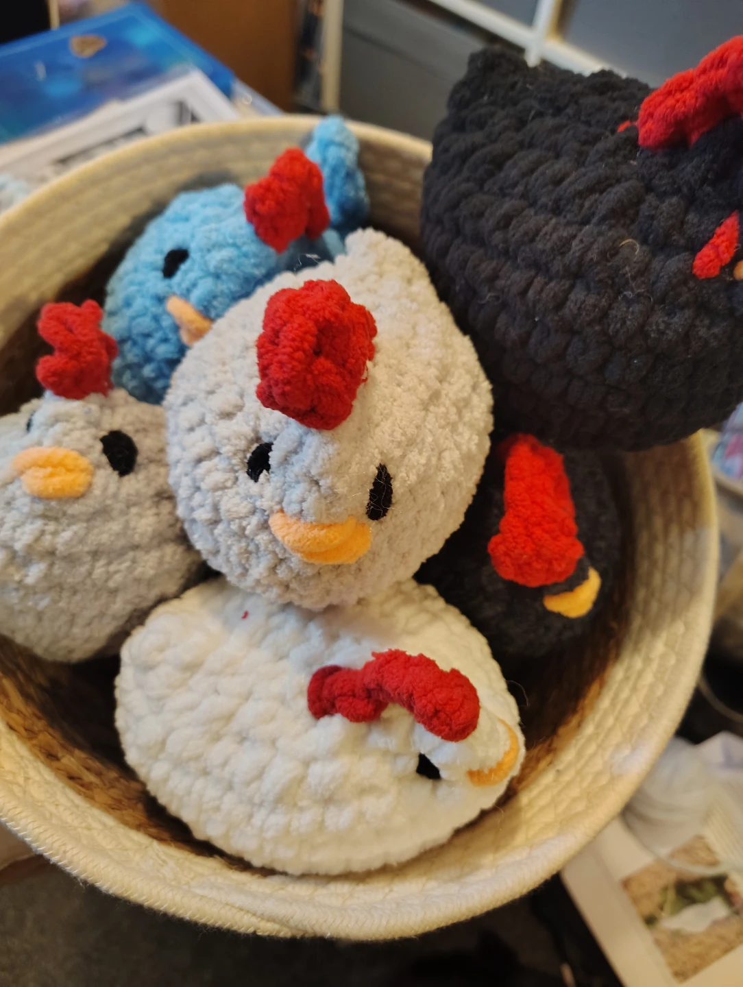 Crocheted Chicken Plushies $15 each