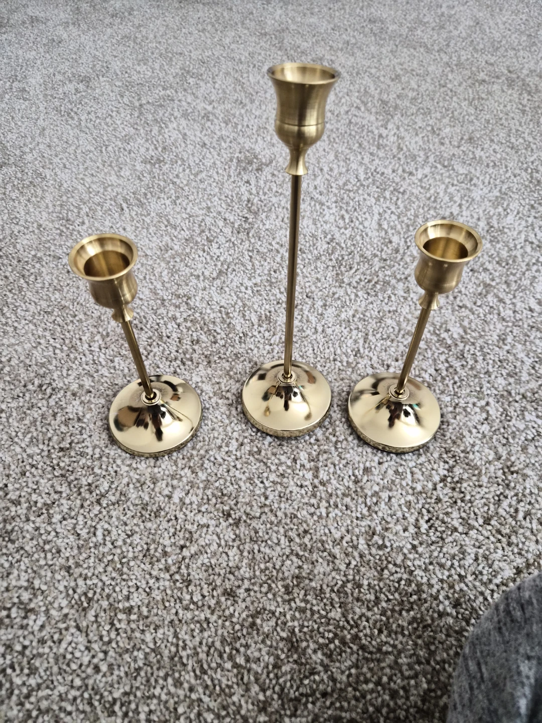 Gold Metal Candlestick Holders (24 ct)