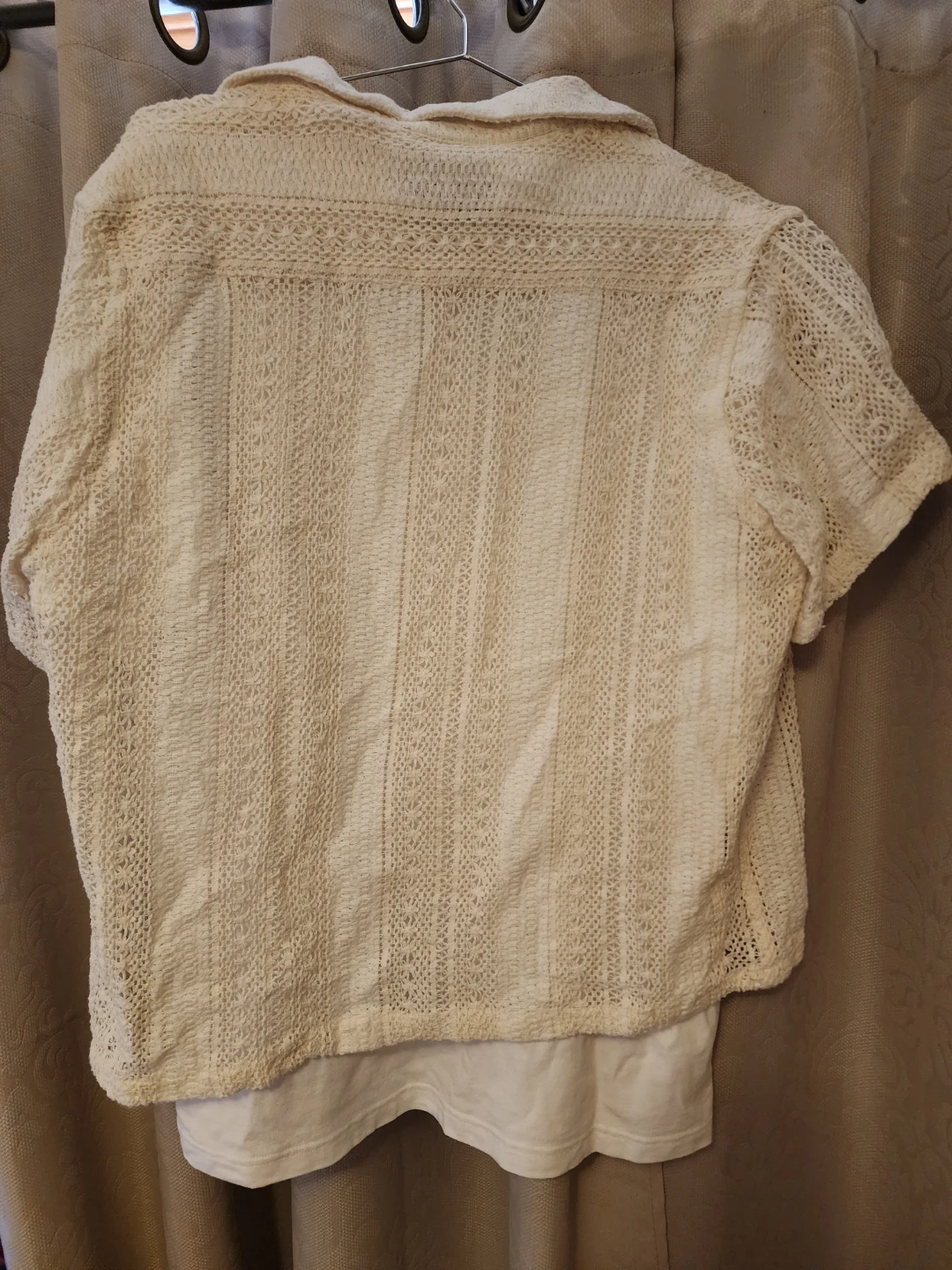 Urban Men Oversized Crochet Knit Cardigan Top - photo 2