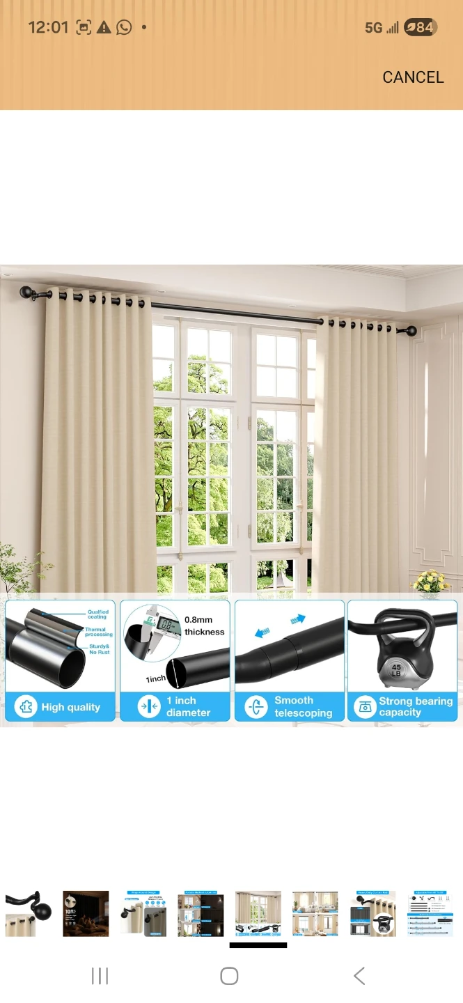 Portable Blackout Curtain Rod
