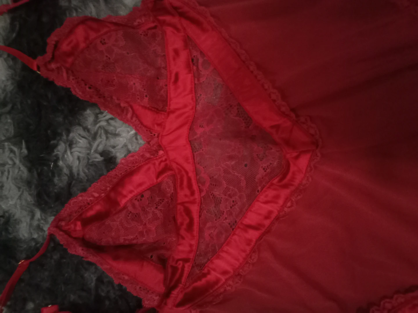 Red Lace Babydoll Lingerie