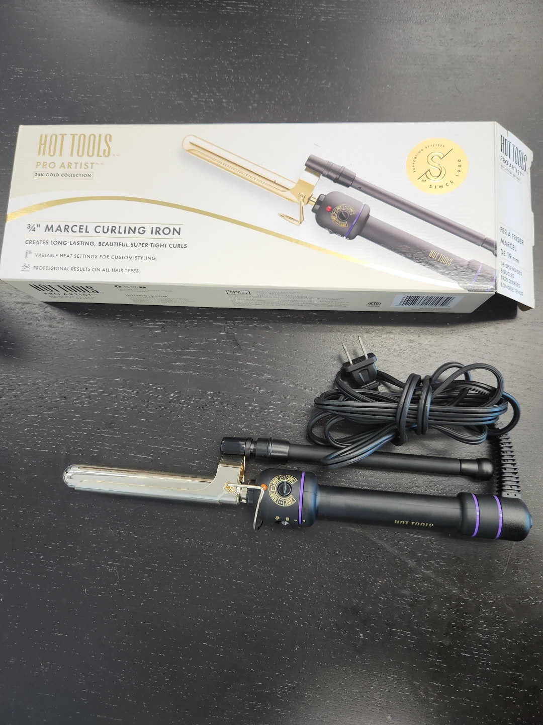 Hot Tools 3/4" Marcel Curling Iron - 24K Gold Collection