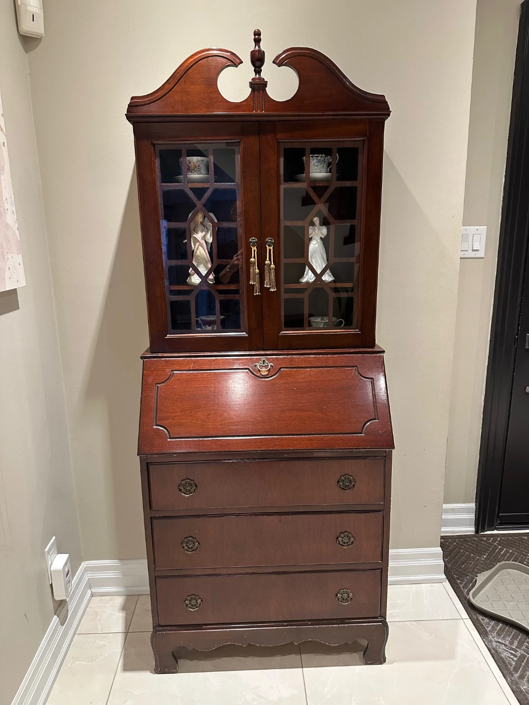 Vintage Secretary Desk with Hutch