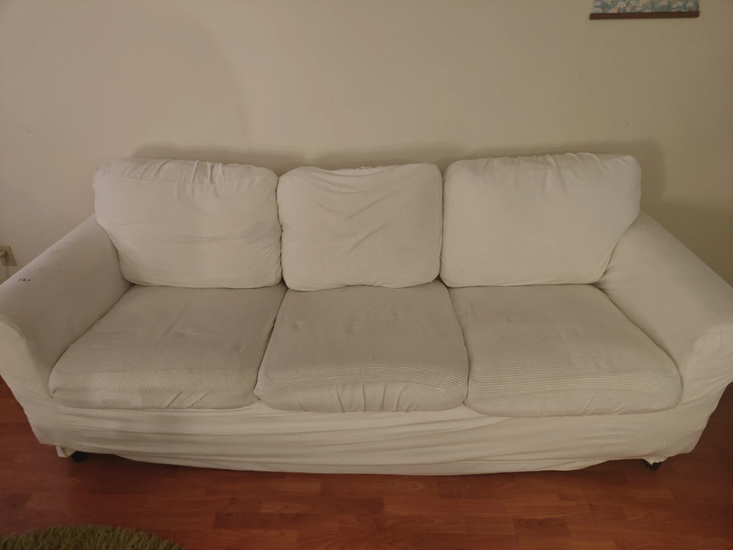 White 3-Seater Sofa - photo 2
