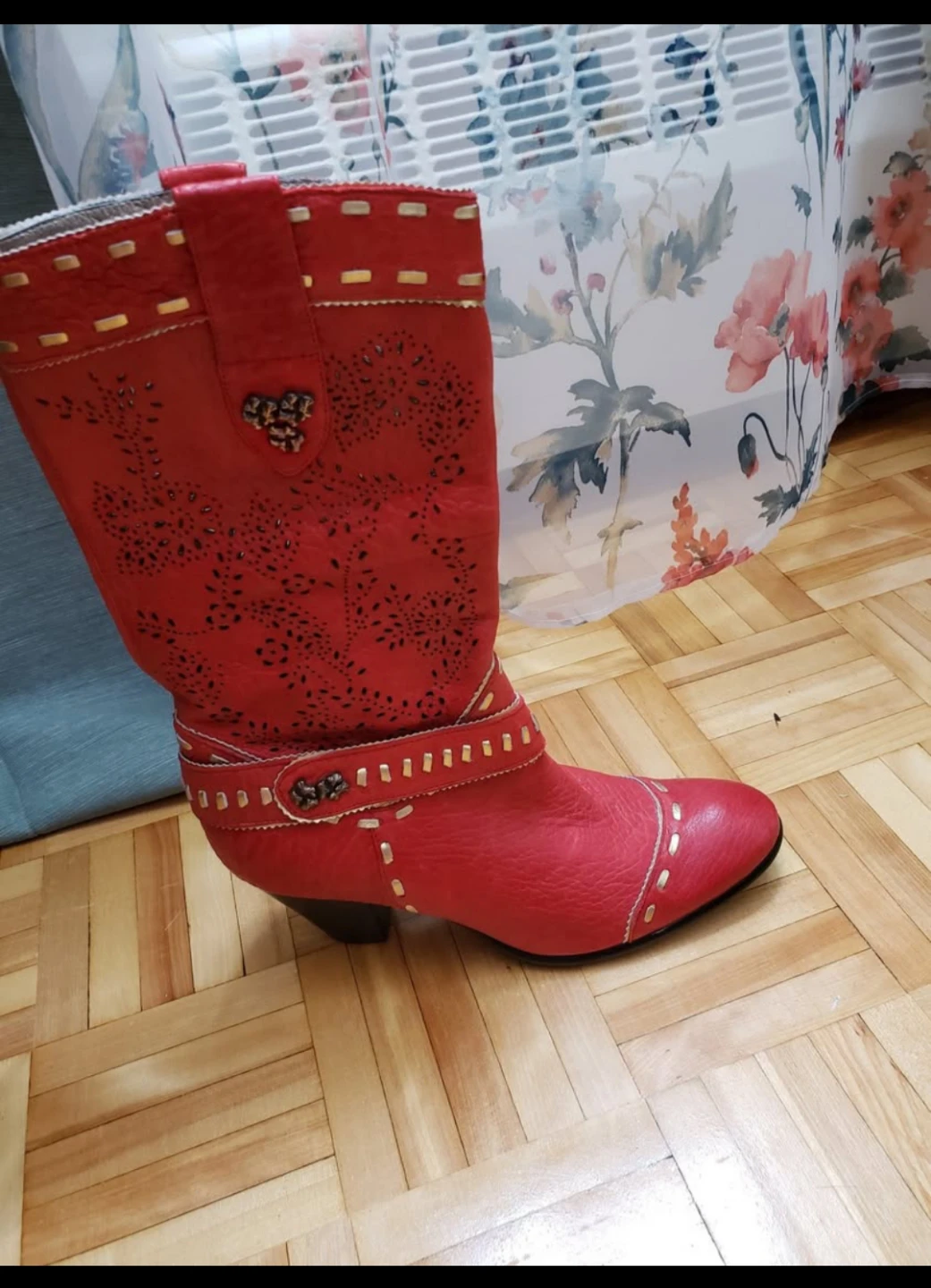 ❤️‍🔥Sale❤️‍🔥Red Women's cowboy boots genuine Leather - photo 4