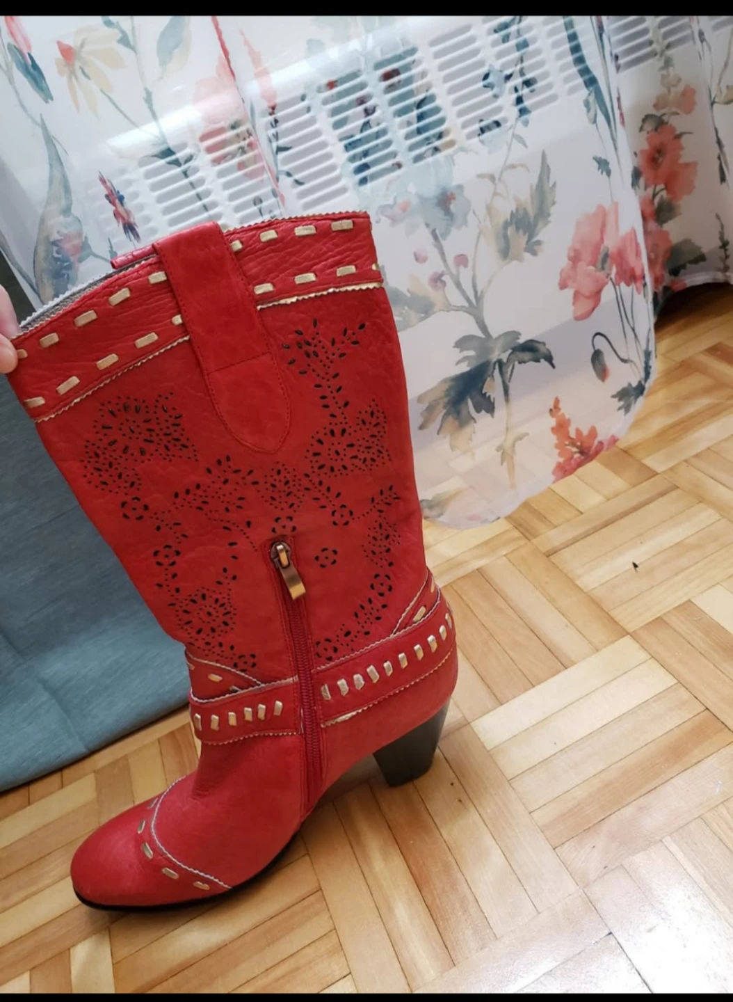 ❤️‍🔥Sale❤️‍🔥Red Women's cowboy boots genuine Leather - photo 5