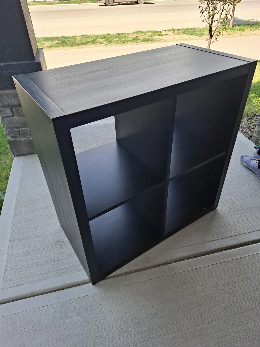 Dark 4-Cube Storage Shelf