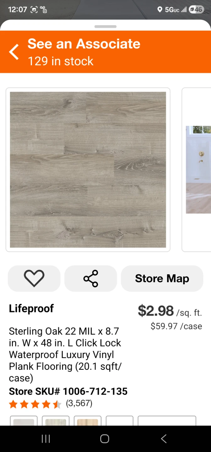 Sterling oak Lifeproof 22mm Click Lock Waterproof Vinyl Flooring