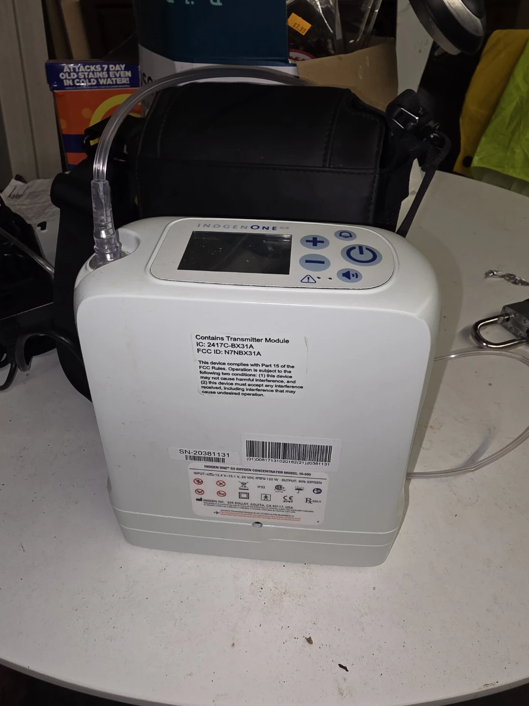 Inogen One G5 Portable Oxygen Concentrator w 2 Batteries & bag - photo 5