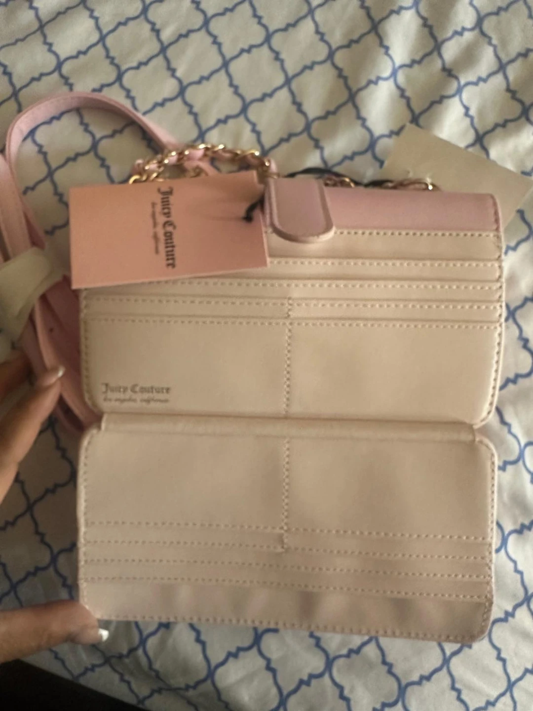 Juicy Couture Pink Crossbody Bag with Charms