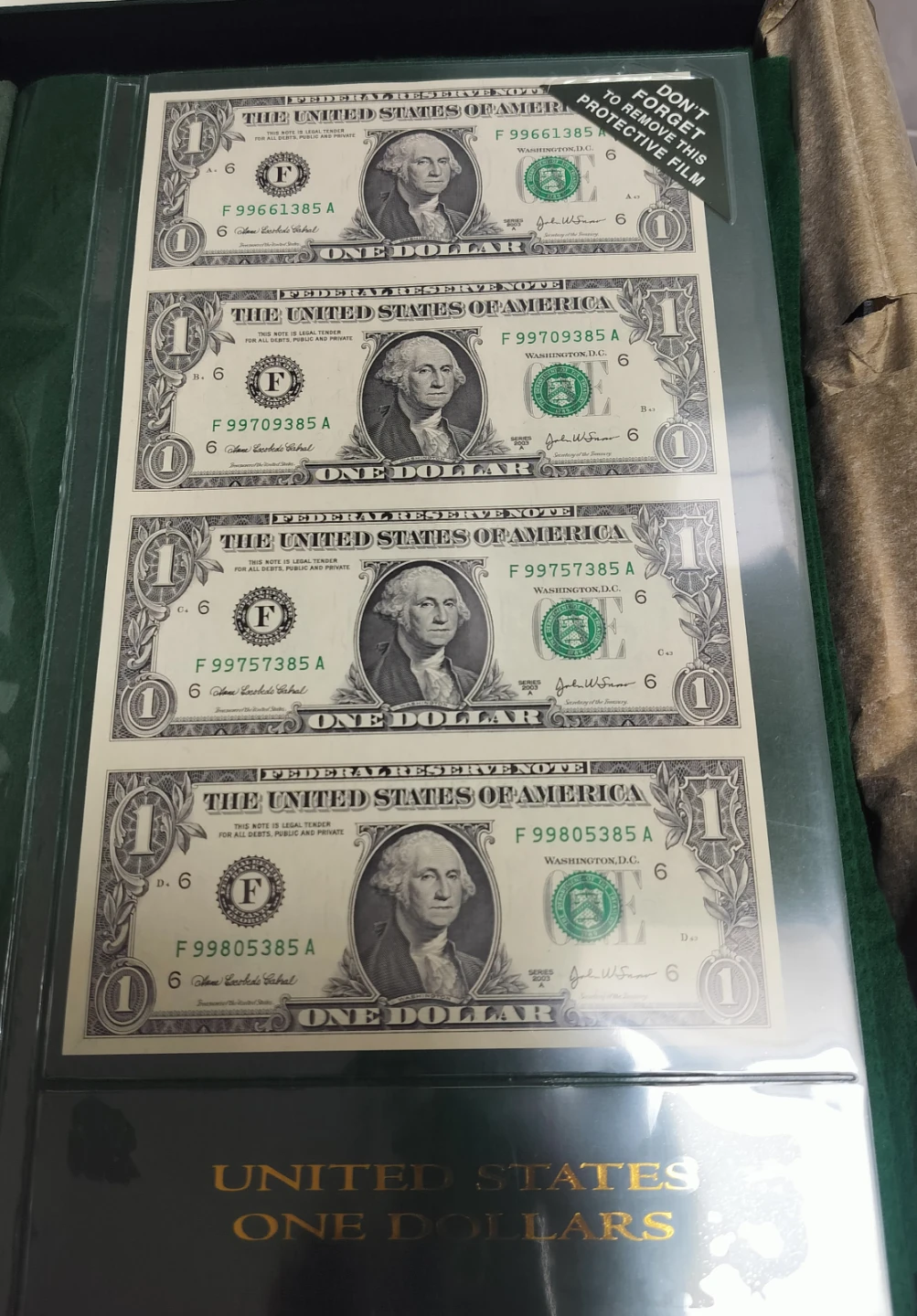 World Reserve Monetary Exchange Binder with US Currency Sheets - photo 2