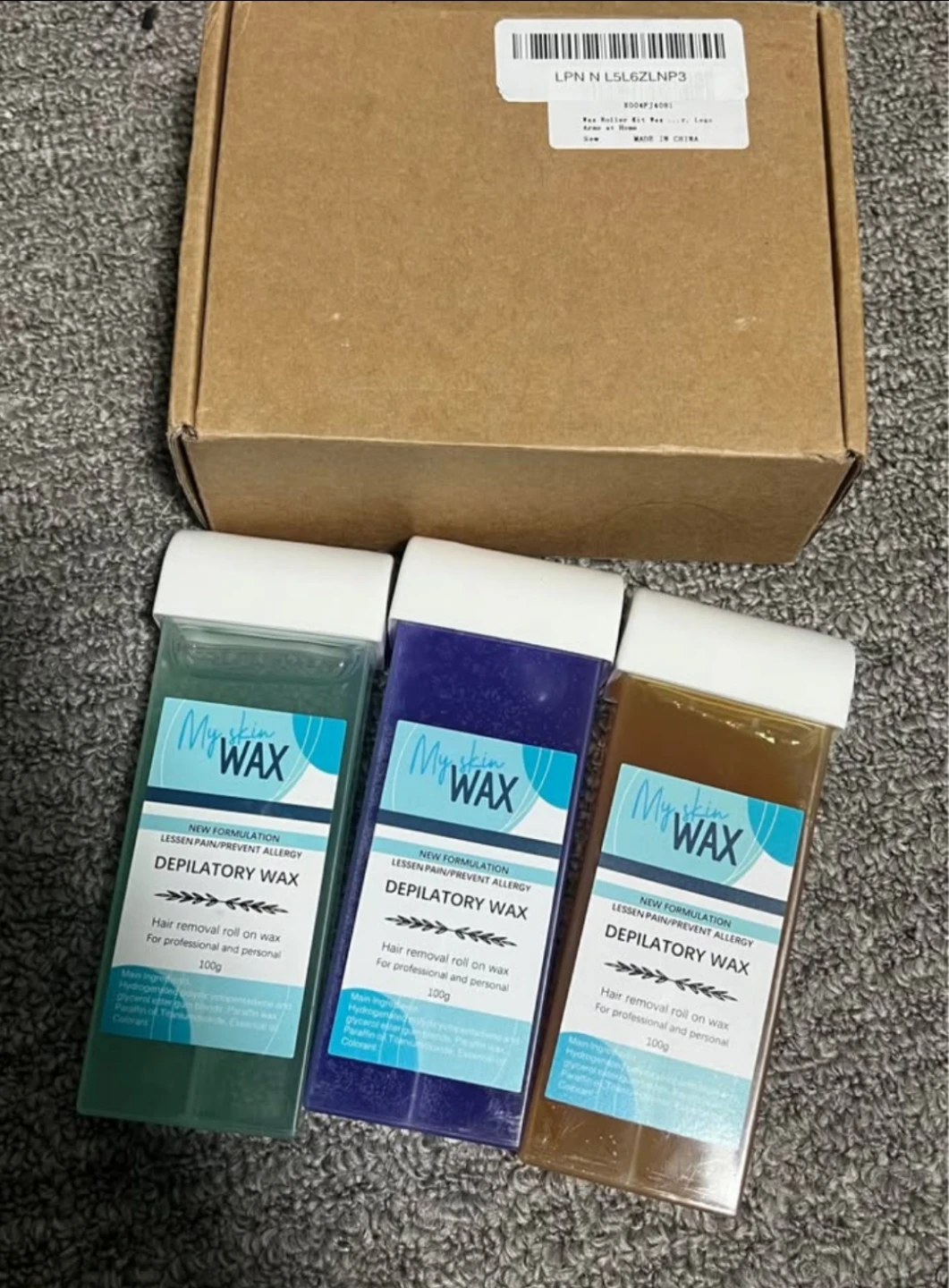 MySkinWax 3 Pcs Wax Roller Kit - Depilatory Wax Refills