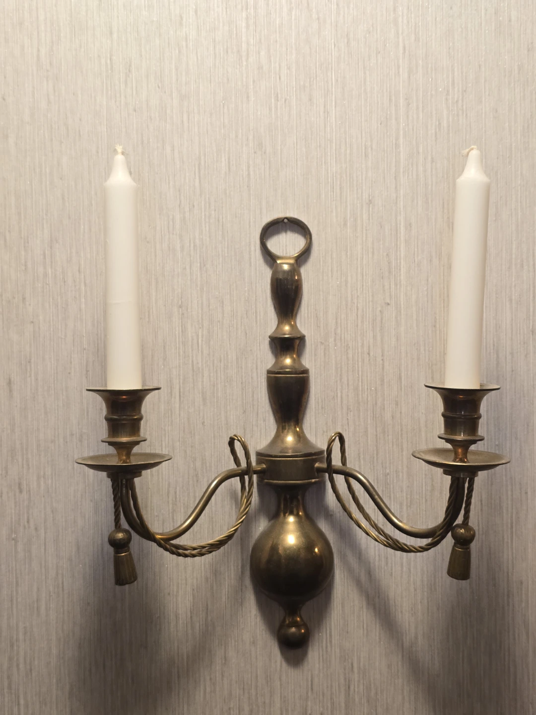 Brass Taper Candle Wall Sconces (Pair) - photo 3