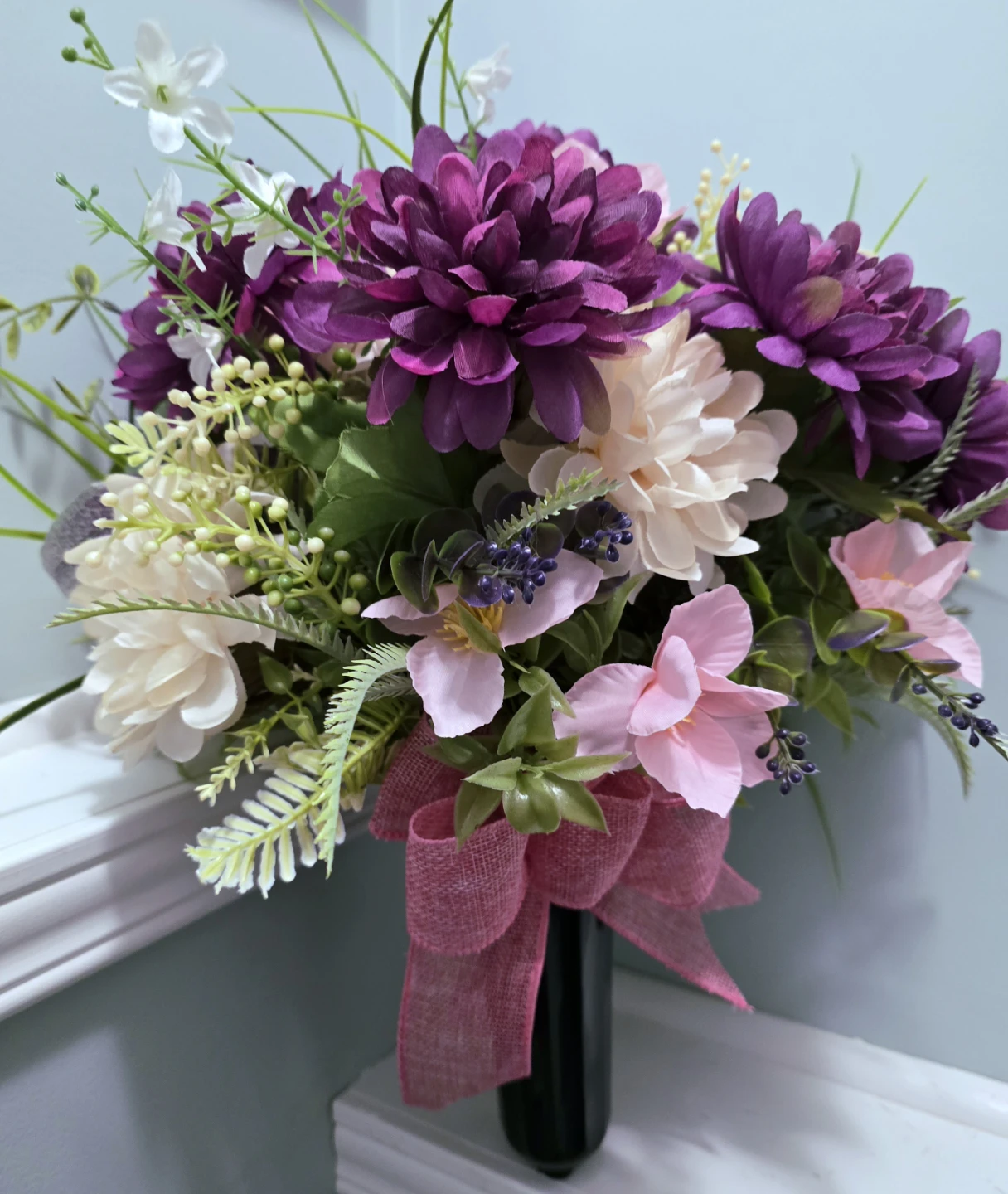Artificial Floral cemetery vase - photo 2
