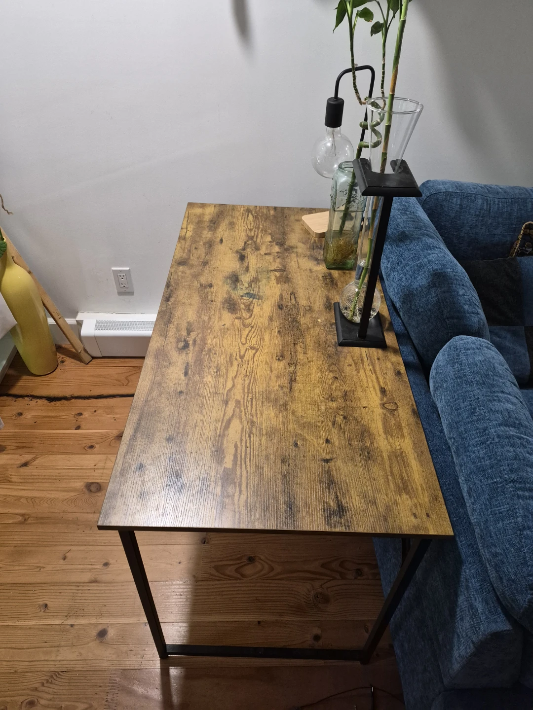 Rustic Woodgrain Side Table - photo 4