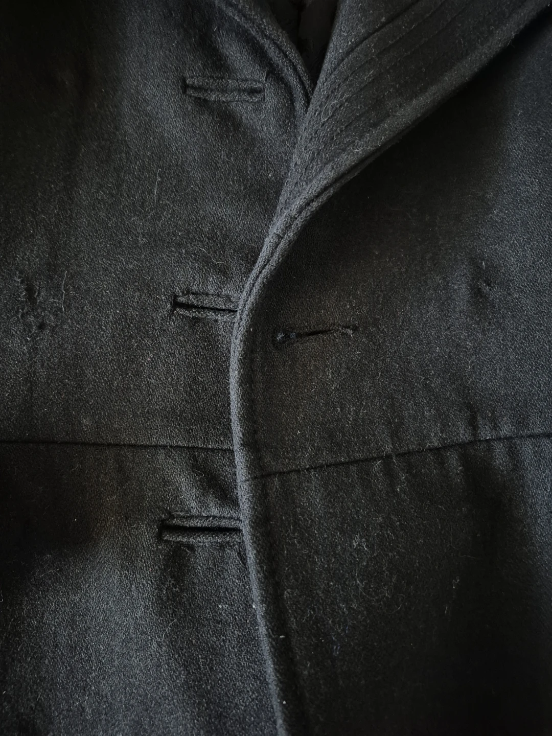 Black Wool Blend Belted Coat - photo 2
