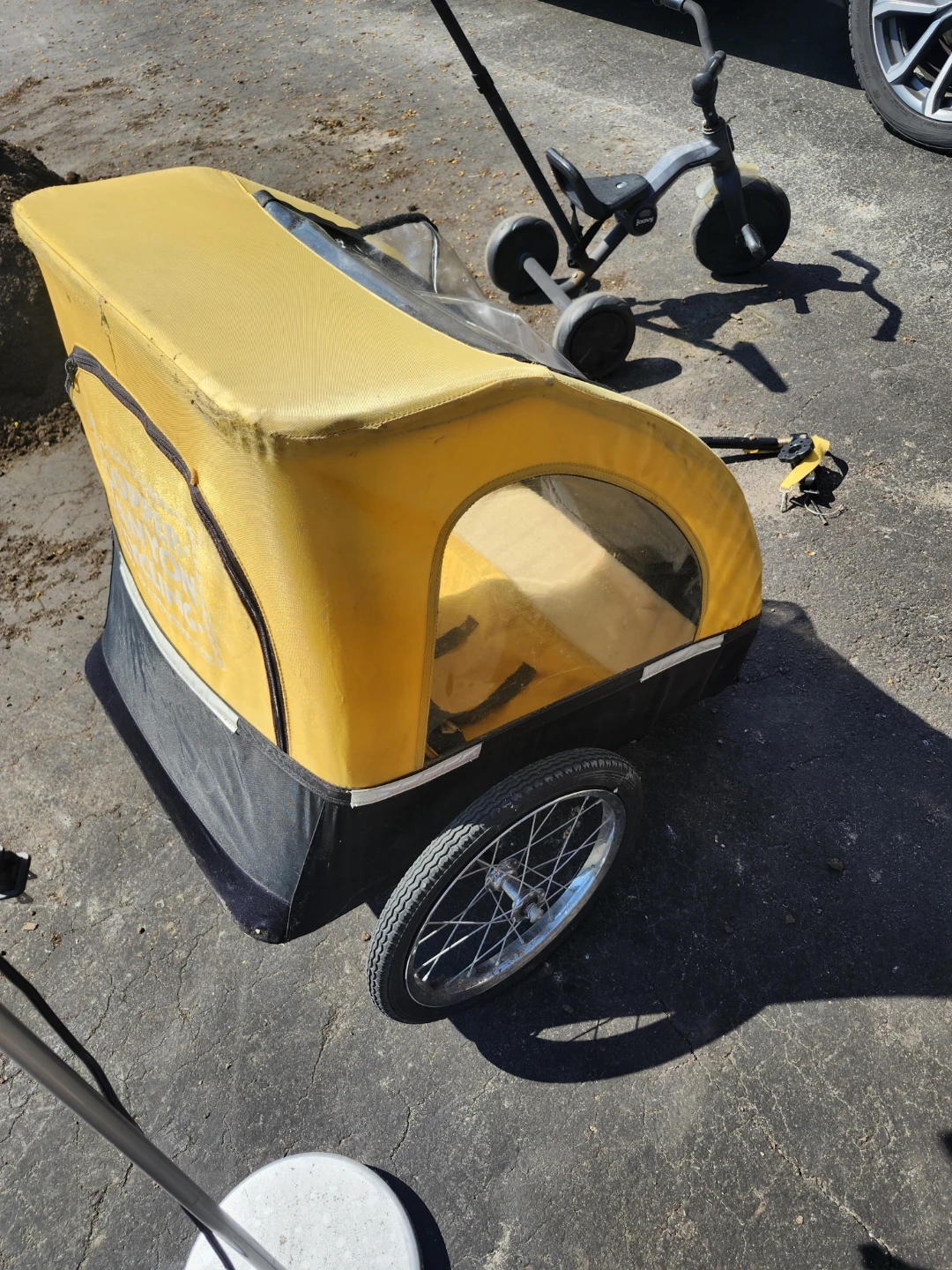 Yellow Child Bike Trailer - photo 2