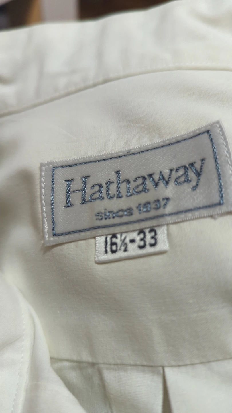 Hathaway Men's Dress Shirt - 16 1/2" x 33"