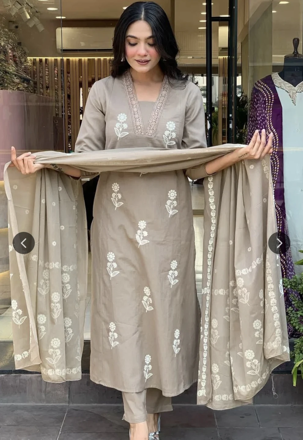 Pure Cotton 3-Piece Suit with Trousers
