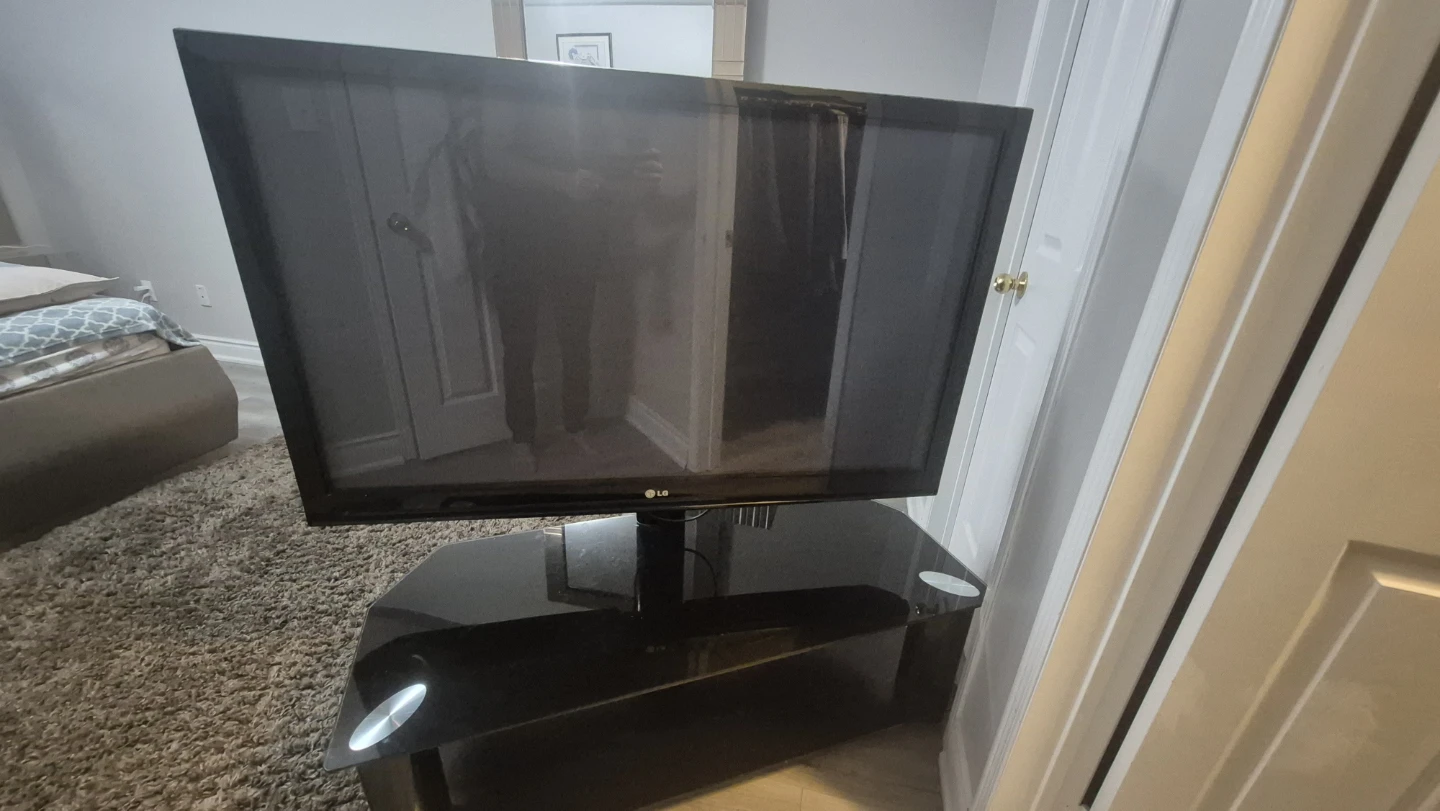 LG TV with Black Entertainment Stand - photo 2