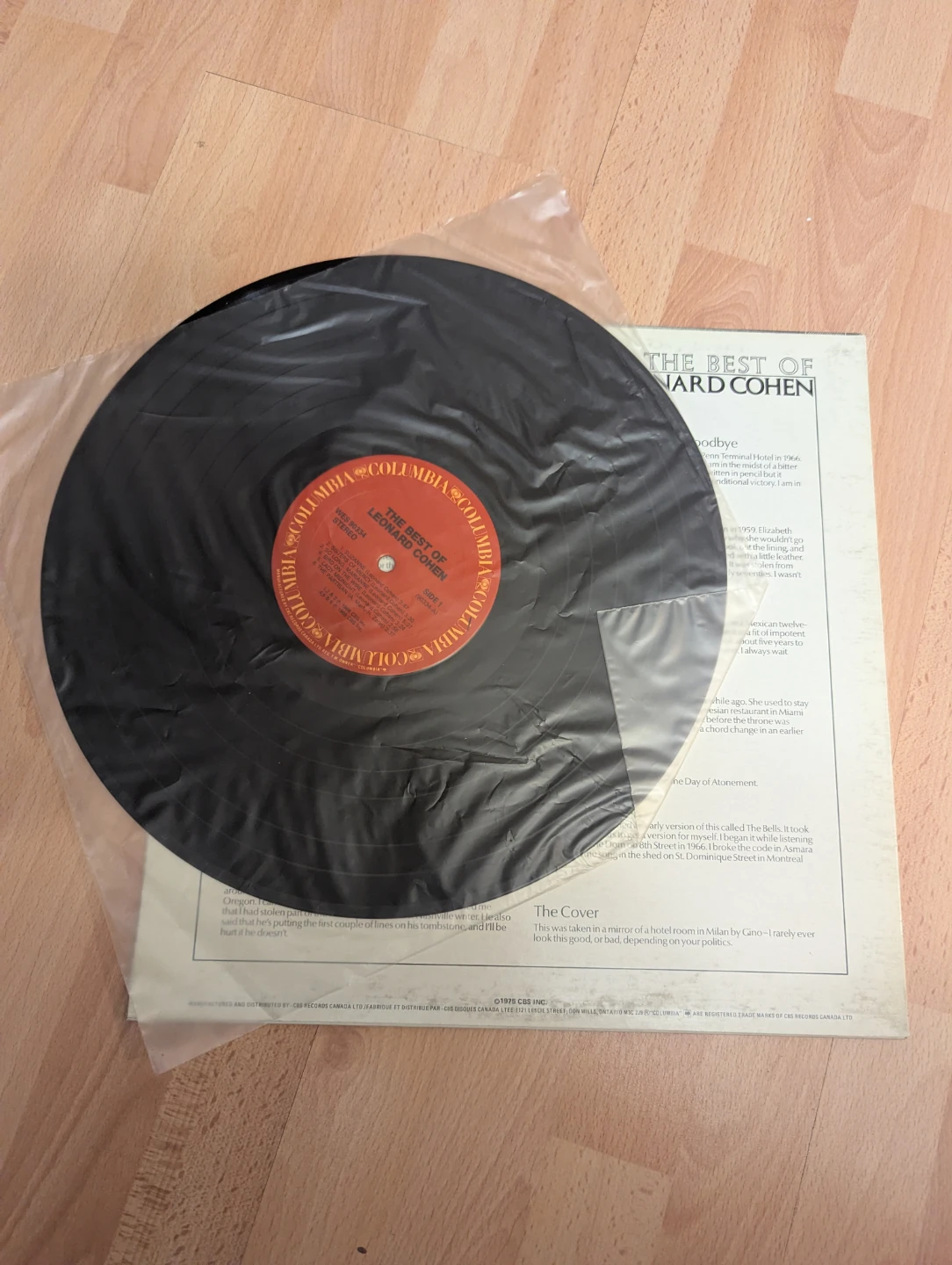 VINTAGE Leonard Cohen Vinyl LP – The Best Of (1975) RECORD - photo 3
