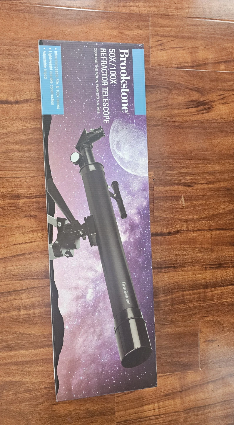 Brookstone 50X/100X Refractor Telescope