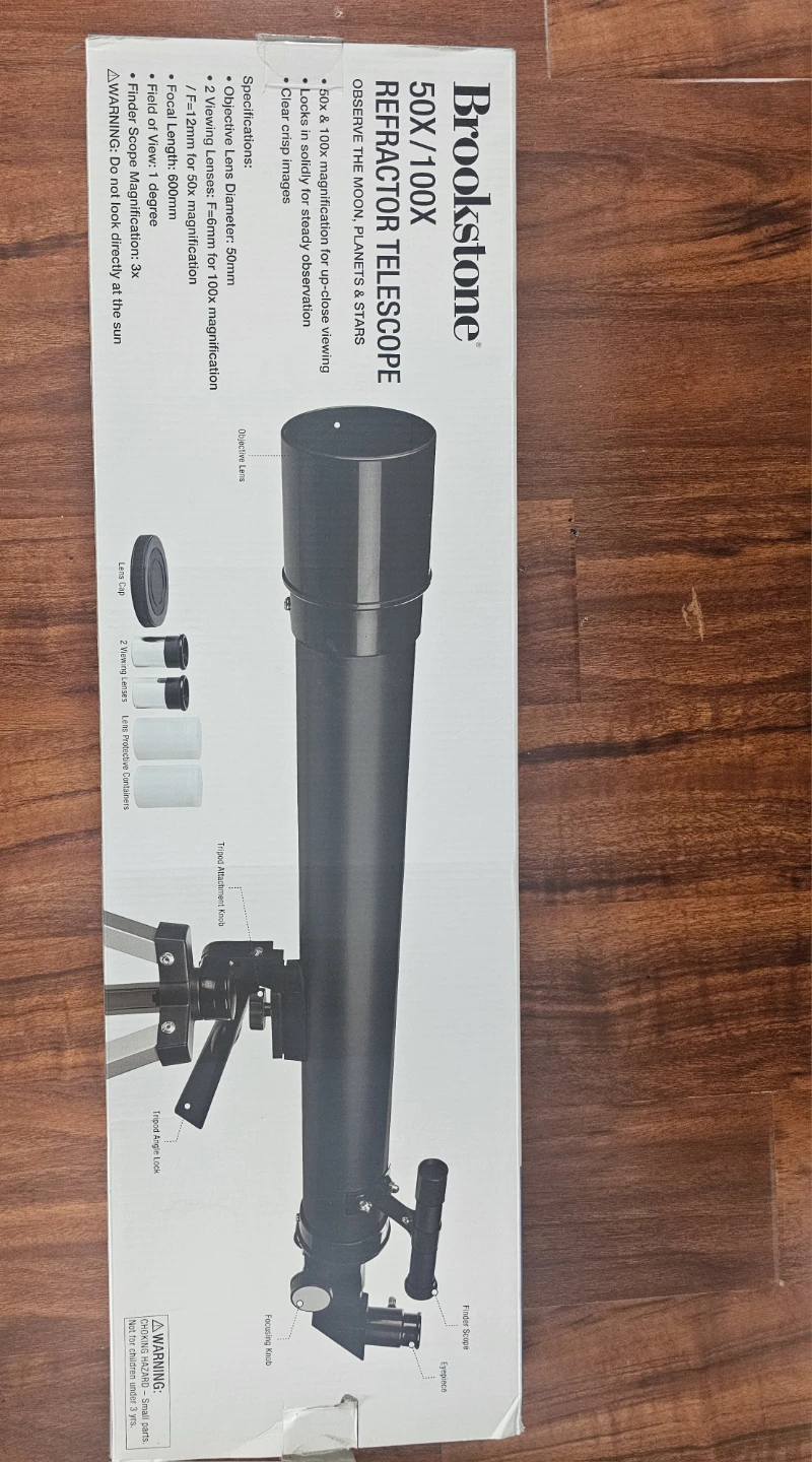 Brookstone 50X/100X Refractor Telescope - photo 2