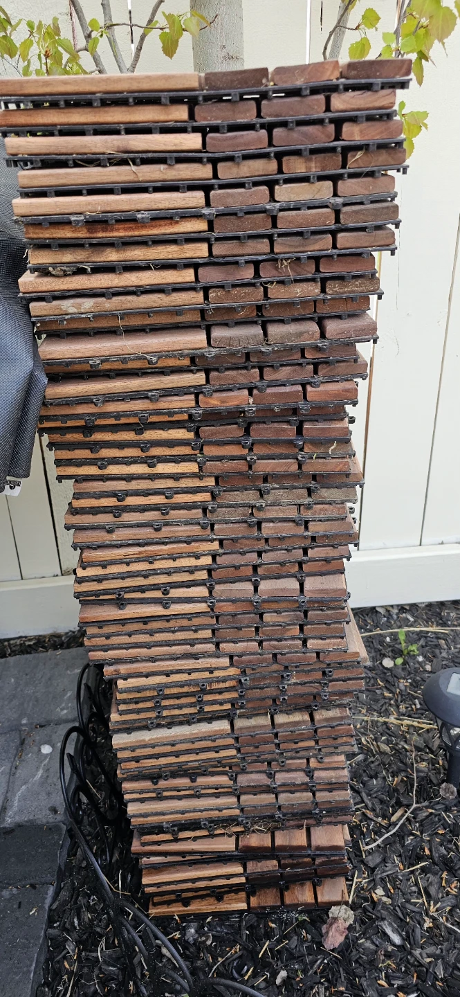 90 Interlocking Wooden Deck Tiles - photo 3