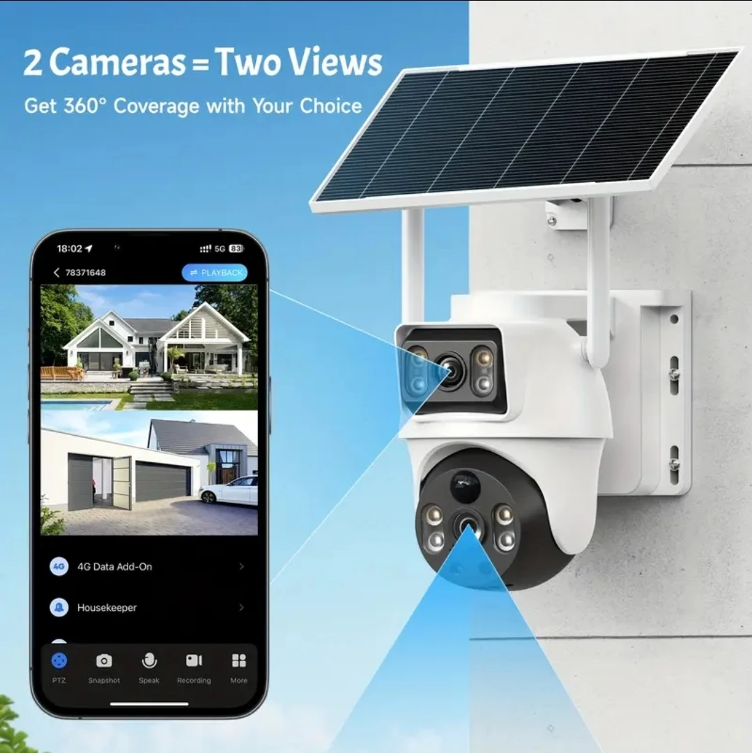 4K Ultra HD WiFi Security Camera with Solar Panel - photo 2